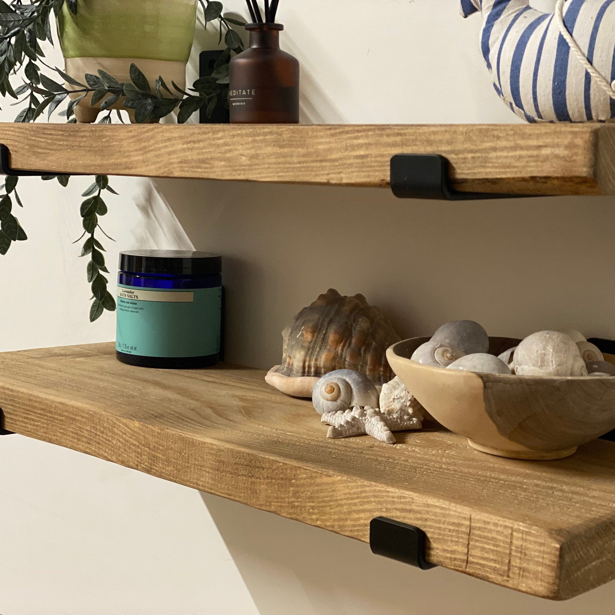 SET OF TWO 22.5cm Deep Shelves