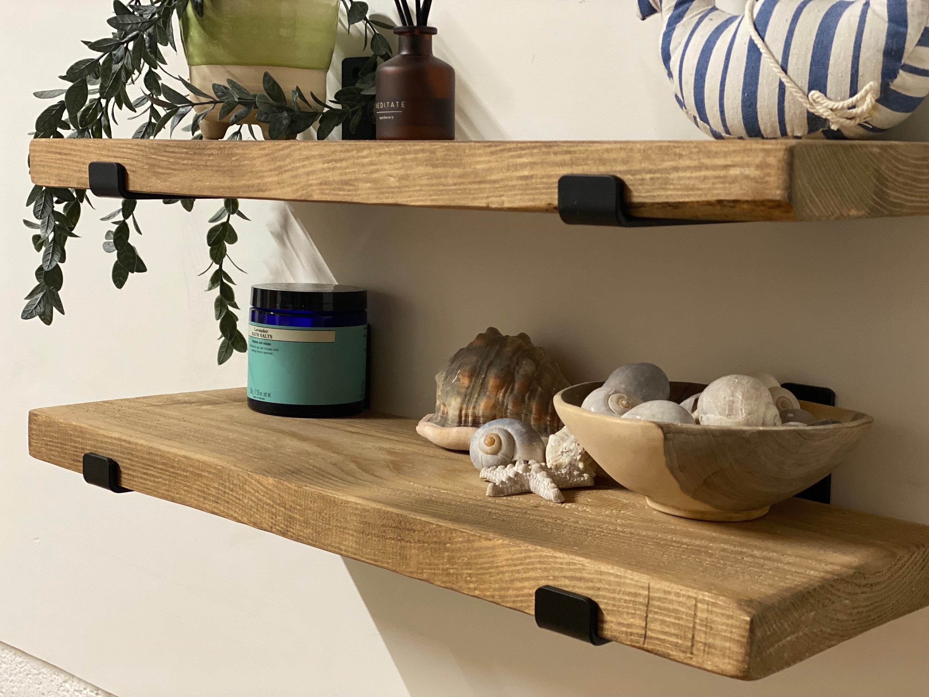 SET OF TWO 22.5cm Deep Shelves
